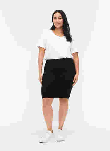 Tætsiddende seamless nederdel , Black, Model image number 4
