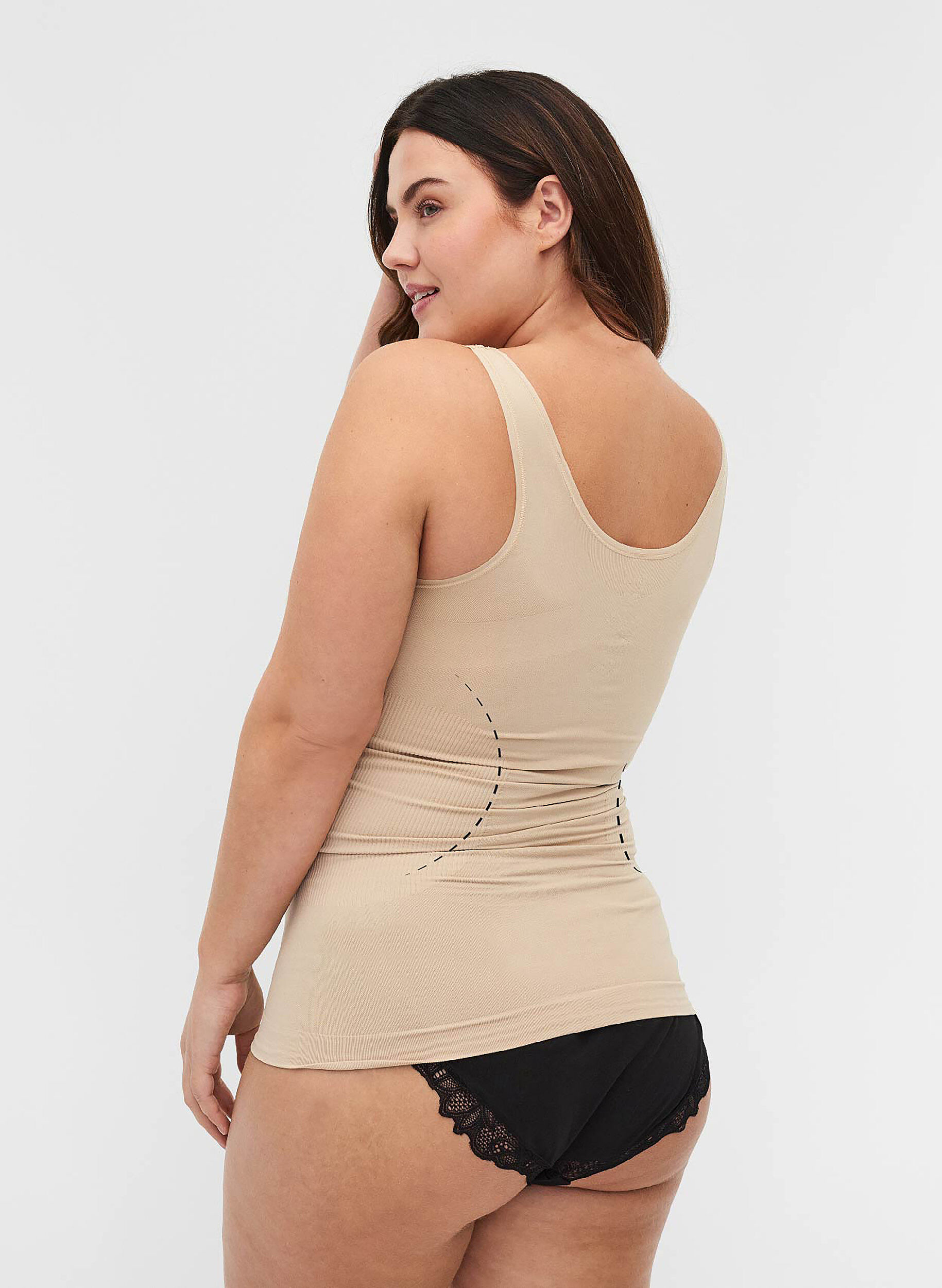 ZizziShapewear top med brede stropper, Beige, Model image number 1