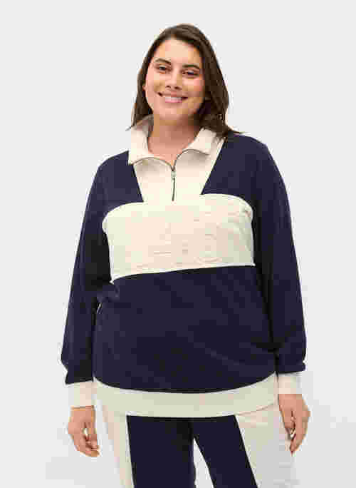 Sweatshirt med colorblock