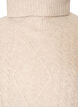 Strikvest med rullekrave og kabelstrik, Beige, Packshot image number 2