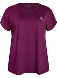 Ensfarvet tr&aelig;nings t-shirt, Lilla