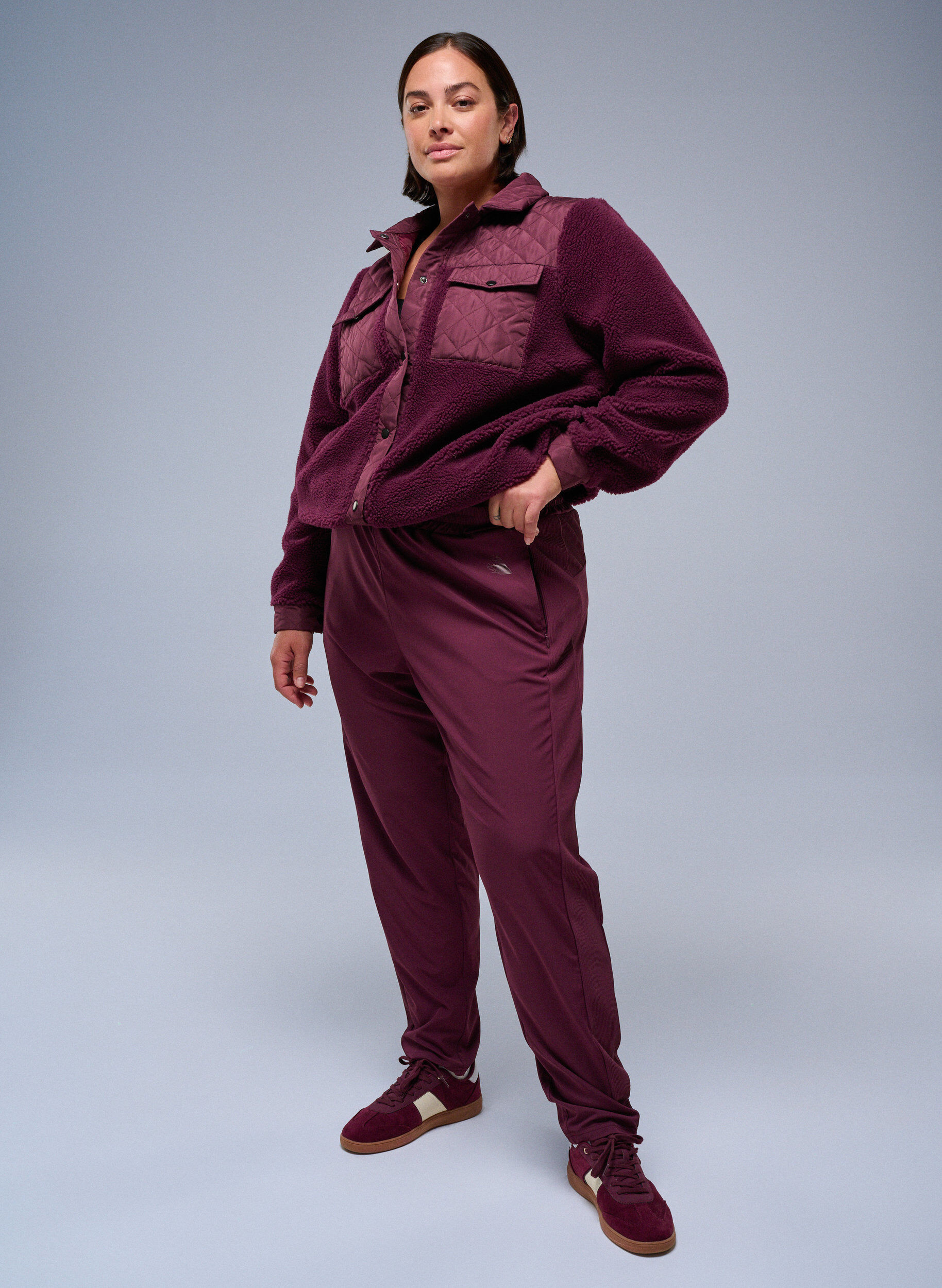 Zizzi Lette tr&aelig;ningsbukser med lommer, R&oslash;d, Image image number 0