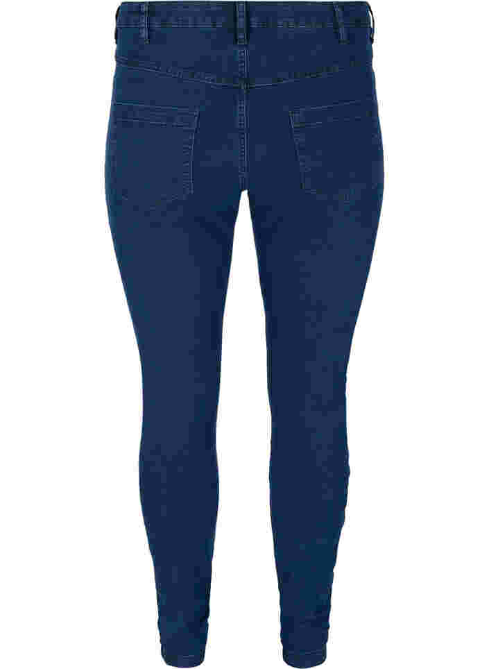 Højtaljede super slim Amy jeans, Dark blue, Packshot image number 1