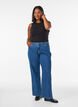 Wide leg jeans med h&oslash;j talje, Bl&aring;, Model image number 0