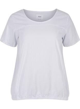 Bluse med korte ærmer, Bright White, Packshot image number 0