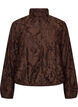 Bomberjakke med blomsterjacquard, Brun, Packshot image number 0