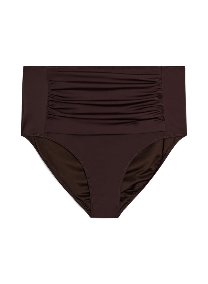 Bikini underdel med h&oslash;j talje, Brun, Packshot image number 0