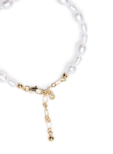 Perle armbånd, Gold w. Pearls, Packshot image number 1