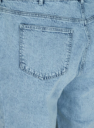 Cropped mom fit Mille jeans med løs pasform, Snow Wash 2, Packshot image number 3