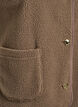Teddy vest med knapper og lommer, Brun, Packshot image number 3