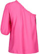 One-shoulder bluse i viskose, Lyserød, Packshot image number 1