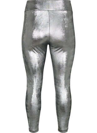 Sølv leggings med høj talje, Dark Silver, Packshot image number 1