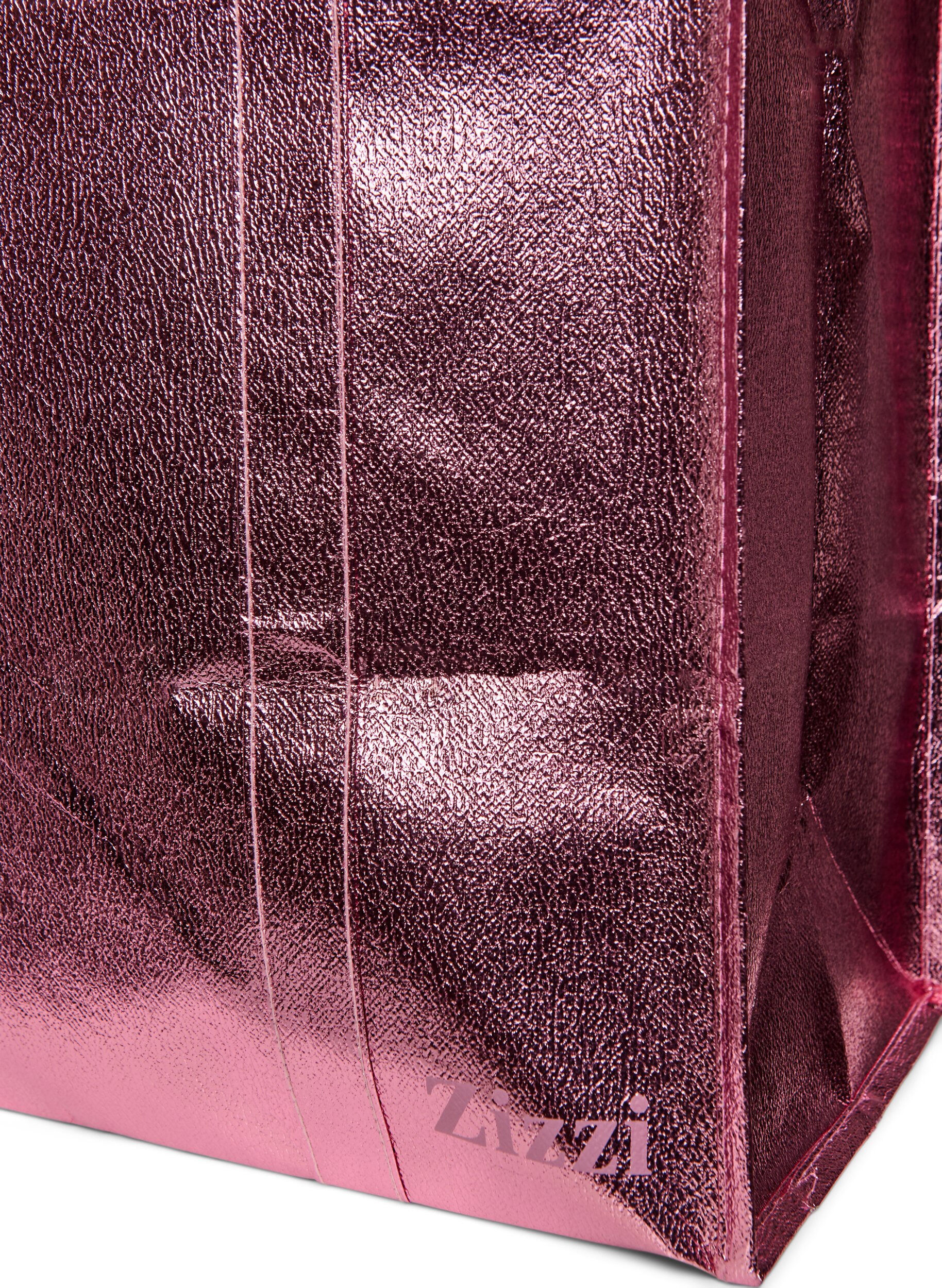 ZizziShoppingbag med lynl&aring;s, Lyser&oslash;d, Packshot image number 2