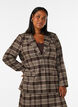 Ternet blazer med lommer og slids, Brun, Model image number 0
