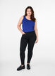 Ensfarvet basis top i bomuld, Bl&aring;, Model image number 1