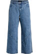 Wide fit jeans med syningsdetaljer, Bl&aring;, Packshot image number 0