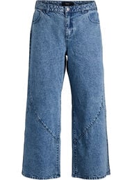 Wide fit jeans med syningsdetaljer, Bl&aring;