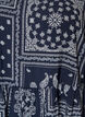 Ankellang kjole i viskose med paisleyprint og korte &aelig;rmer, Bl&aring;, Packshot image number 2