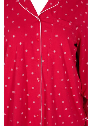 Bomulds natskjorte med print , Tango Red AOP, Packshot image number 2