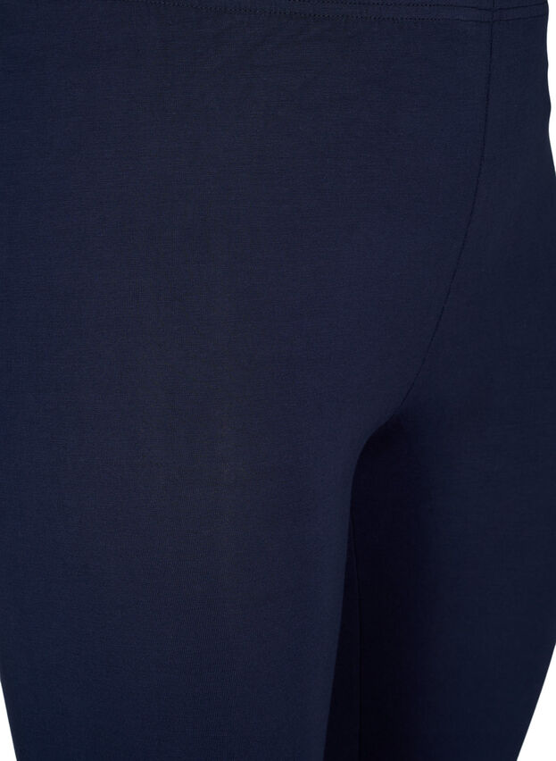 Basis 3/4 leggings i viskose - Blå - Str. 40-64 - Zizzi
