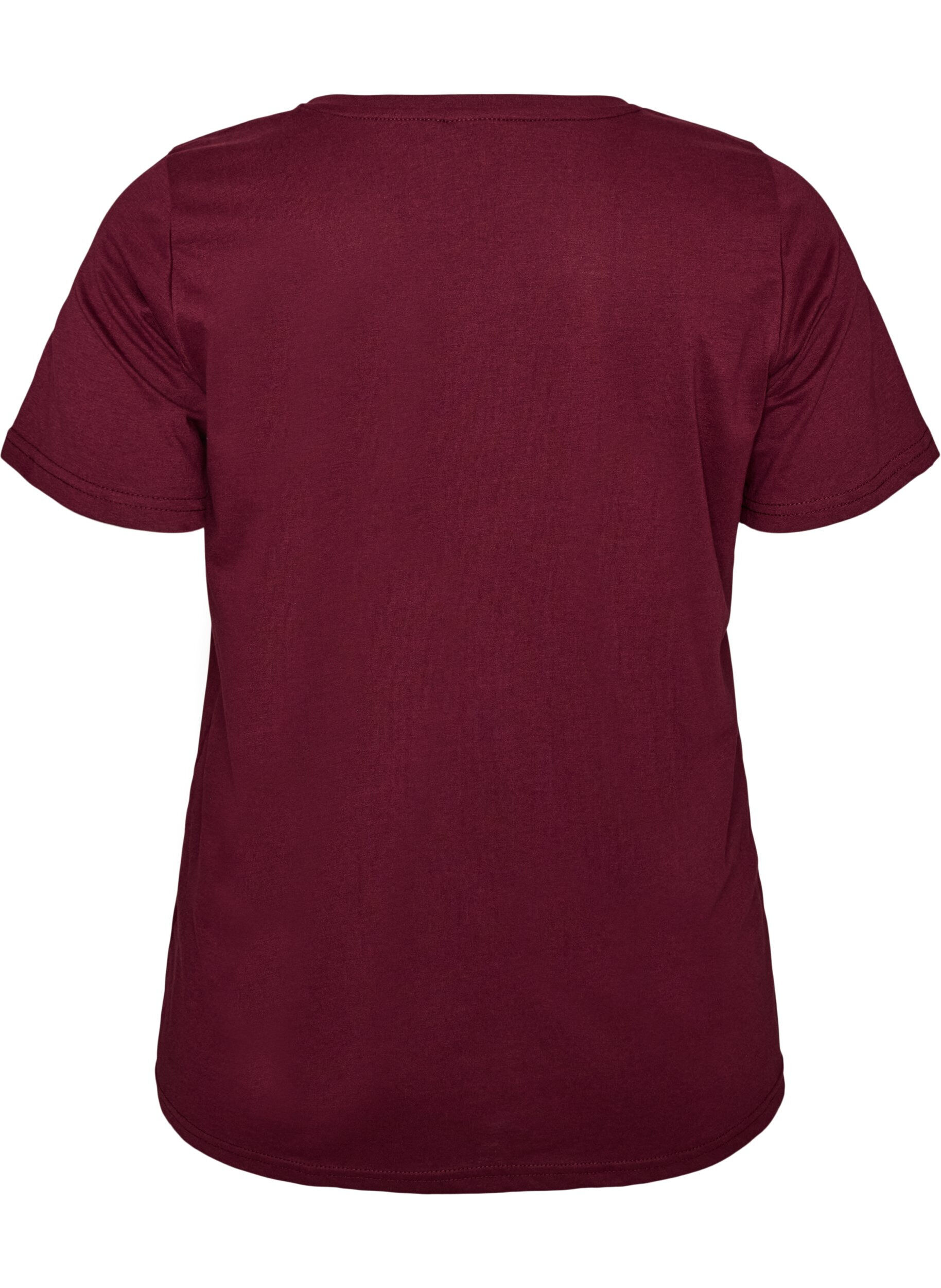 ZizziT-shirt med motiv, R&oslash;d, Packshot image number 1