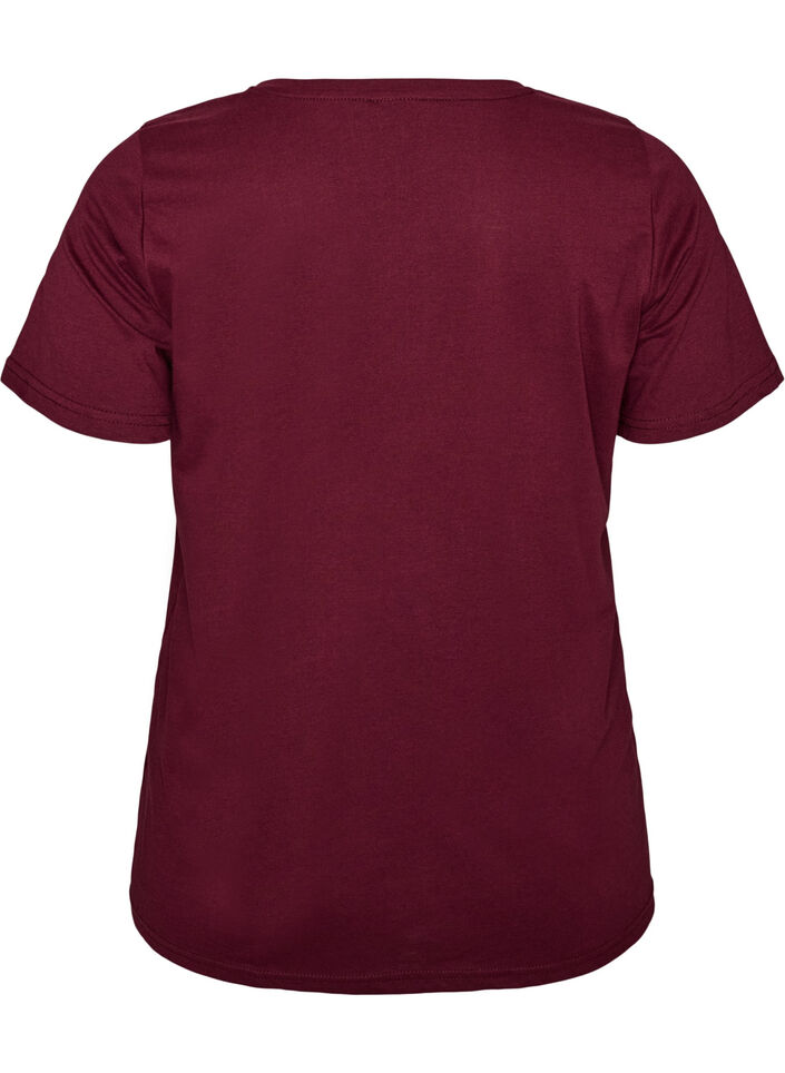 T-shirt med motiv, R&oslash;d, Packshot image number 1