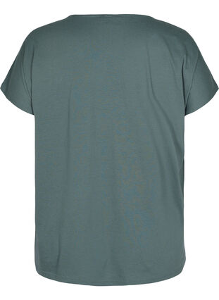 T-shirt i bomuldsmix, Balsam Green, Packshot image number 1