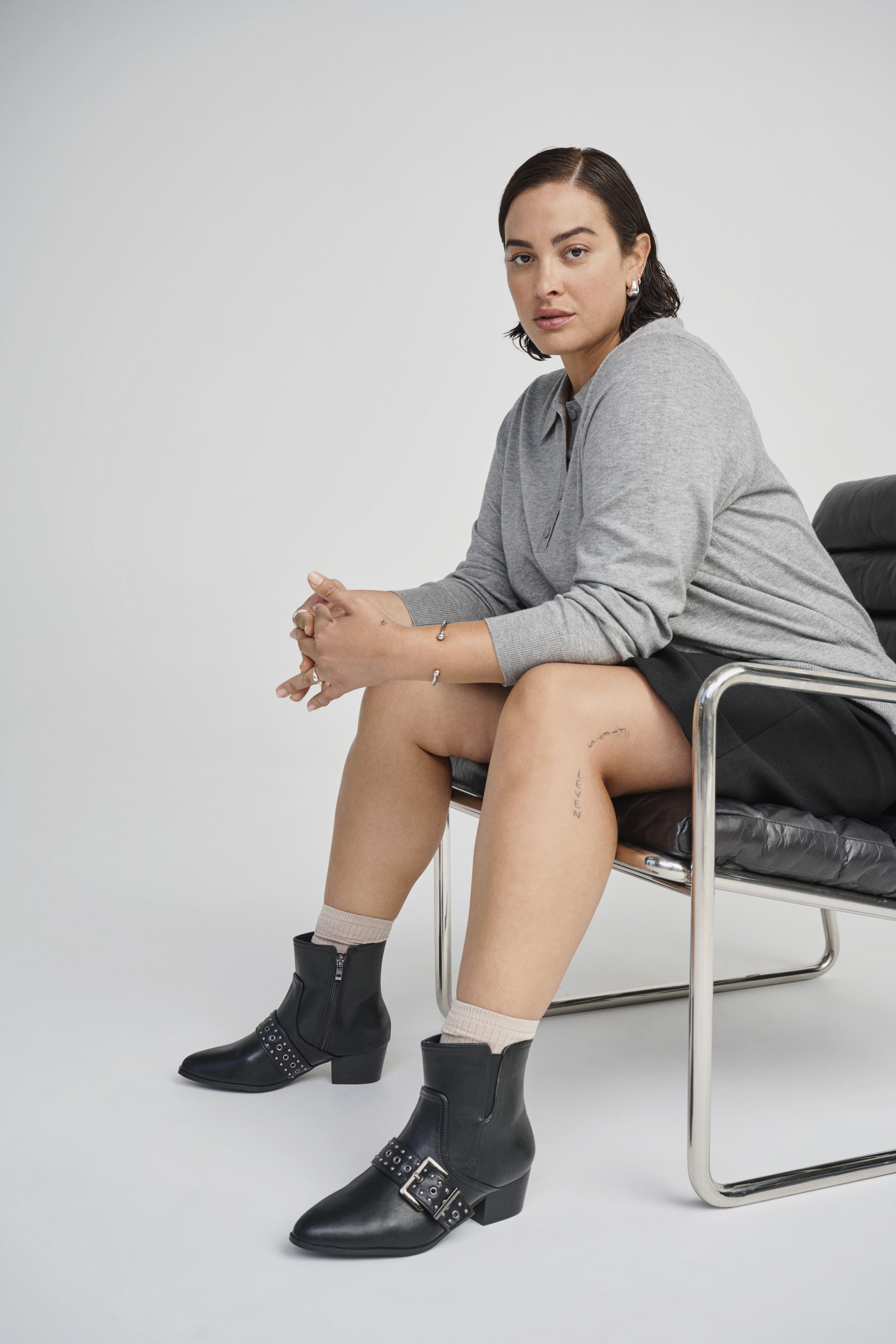 Zizzi Ankelst&oslash;vle med sp&aelig;nde, , Model