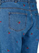 Mille mom fit jeans med broderi, Blå, Packshot image number 3