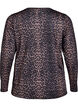 Langærmet træningsbluse med leopardprint, Brun, Packshot image number 1