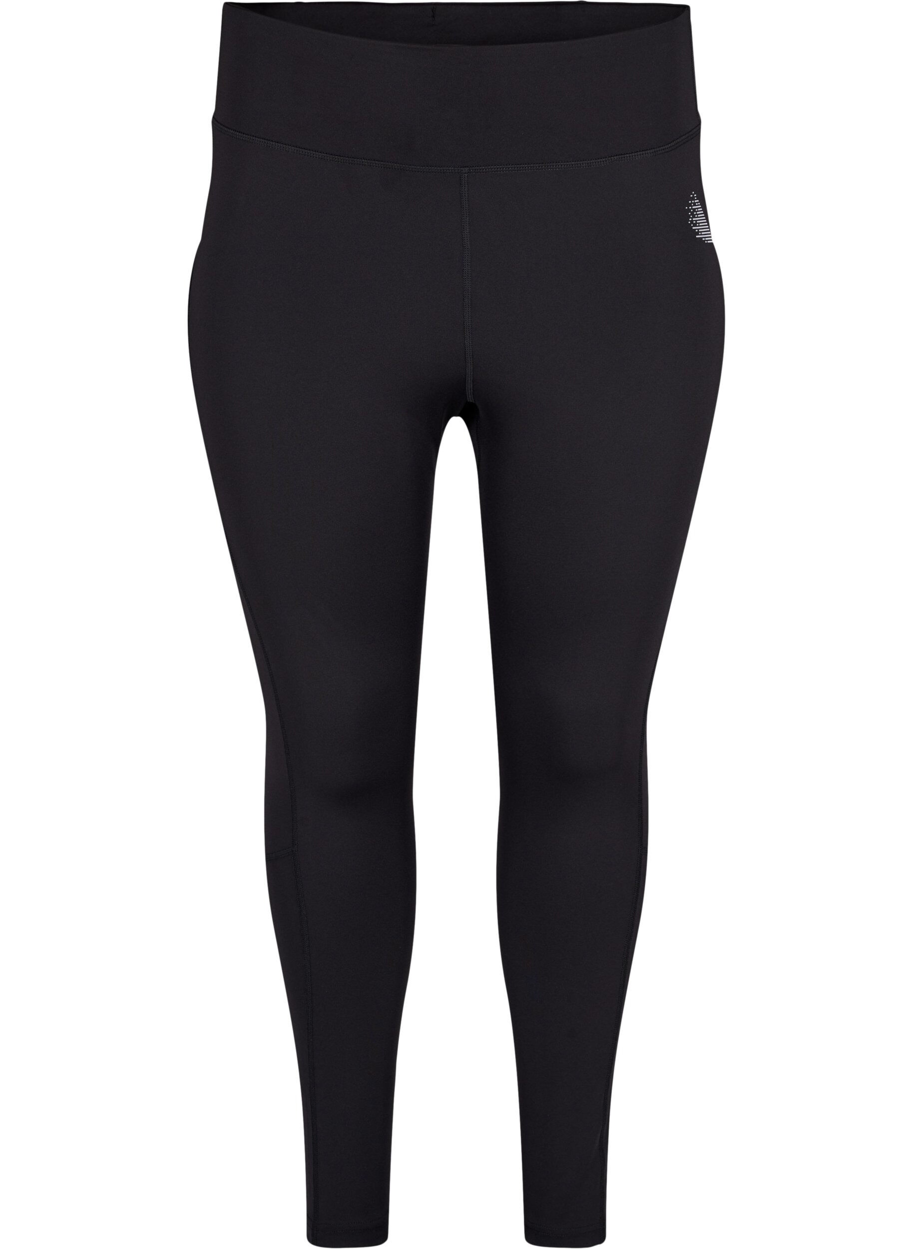 Zizzi CORE, POCKET TIGHTS - Tr&aelig;ningstights med lomme, Black, Packshot image number 0