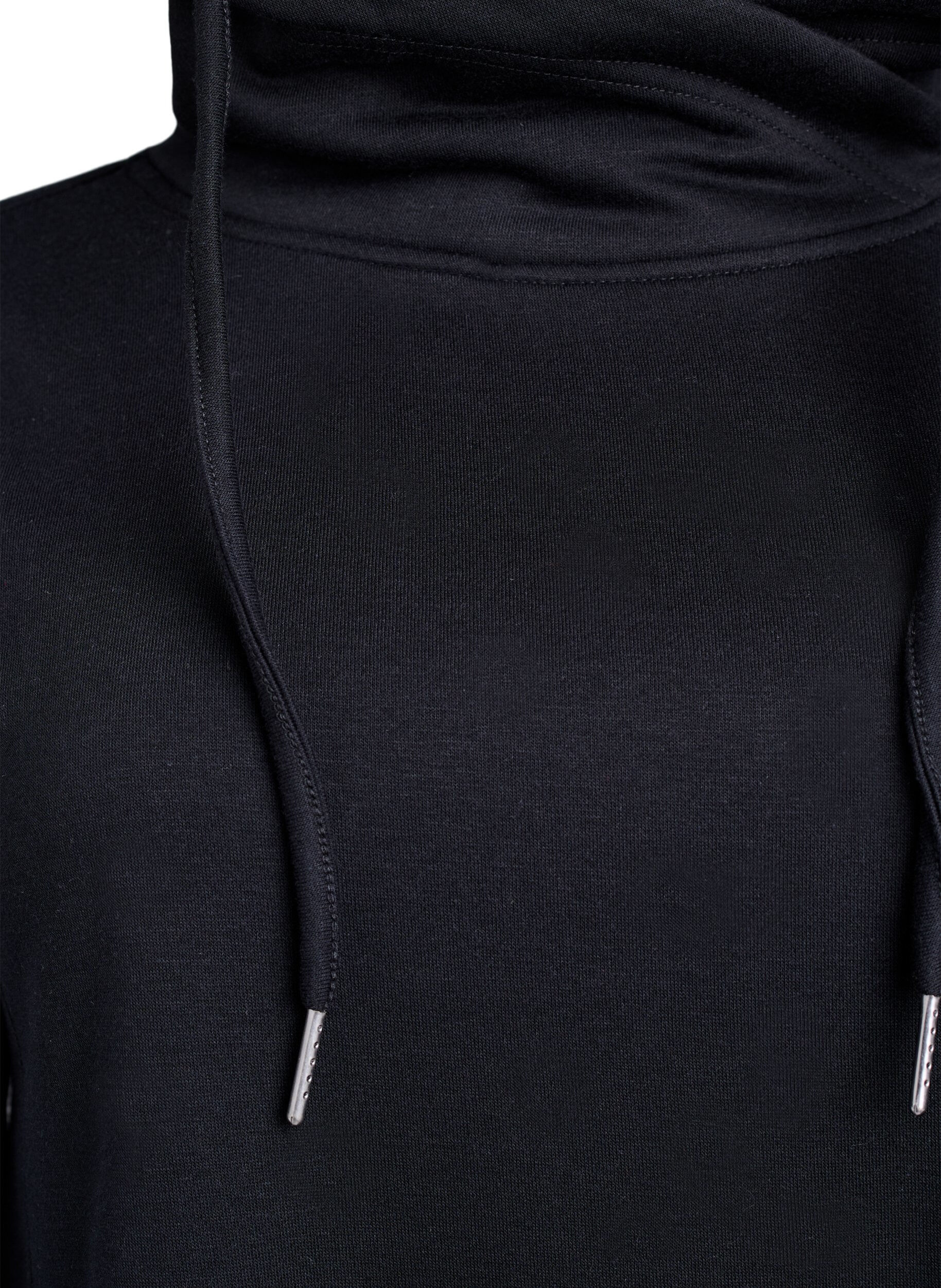 ZizziKort sweatkjole med h&oslash;j krave og lommer, Sort, Packshot image number 2