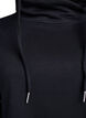 Kort sweatkjole med h&oslash;j krave og lommer, Sort, Packshot image number 2