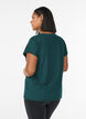 Ensfarvet tr&aelig;nings t-shirt, Gr&oslash;n, Model image number 2
