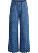Myra jeans med wide fit og distressed m&oslash;nster, Bl&aring;, Packshot image number 0