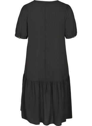 Kjole med 2/4 ærmer og a-form , Black, Packshot image number 1