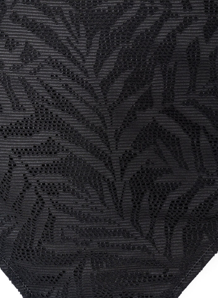 Brazilian bikinitrusse i struktureret mesh, Sort, Packshot image number 2