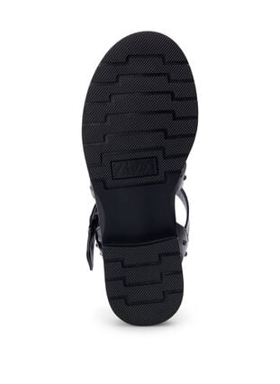 Wide fit sandal med nitter, Black, Packshot image number 4