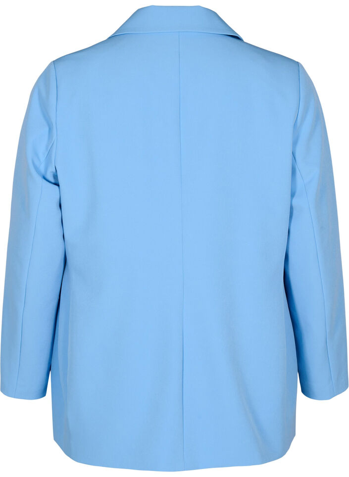 Klassisk blazer med knaplukning, Bl&aring;, Packshot image number 1