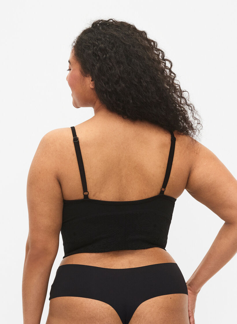 Seamless bh top, Black, Model image number 1