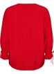 Viskosebluse med bindeb&aring;nd og fl&aelig;sedetaljer, R&oslash;d, Packshot image number 1