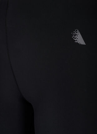 Tætsiddende træningsshorts med lomme, Black, Packshot image number 2