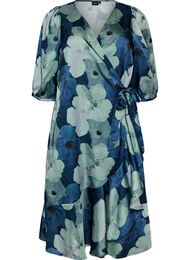 Blomstret sl&aring;-om kjole med 3/4 &aelig;rmer, Mixed colours