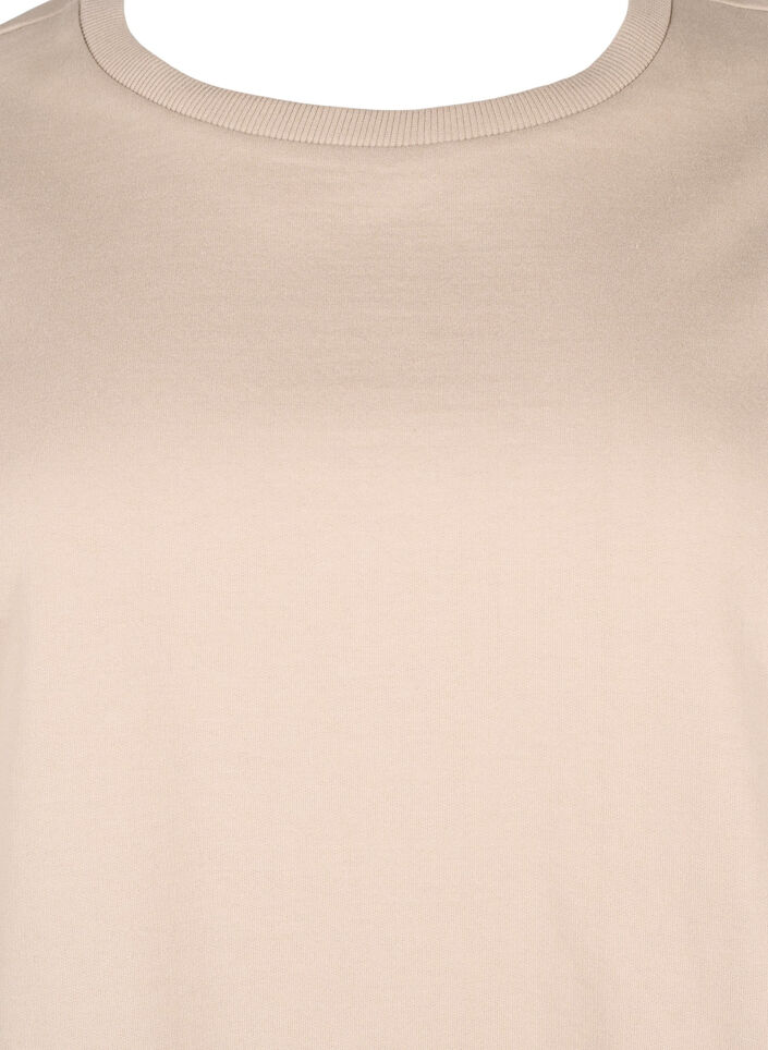 Sweatshirt med rund hals, Simply Taupe, Packshot image number 2