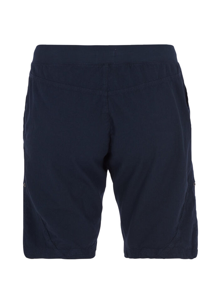 L&oslash;se shorts i bomuld med lommer, Bl&aring;, Packshot image number 1