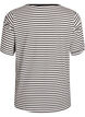 T-shirt med TENCEL&trade; Lyocell og striber, Hvid, Packshot image number 1