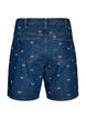 Denim shorts med broderede motiver, Bl&aring;, Packshot image number 1