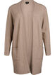 Meleret strik cardigan med lommer, Beige, Packshot image number 0