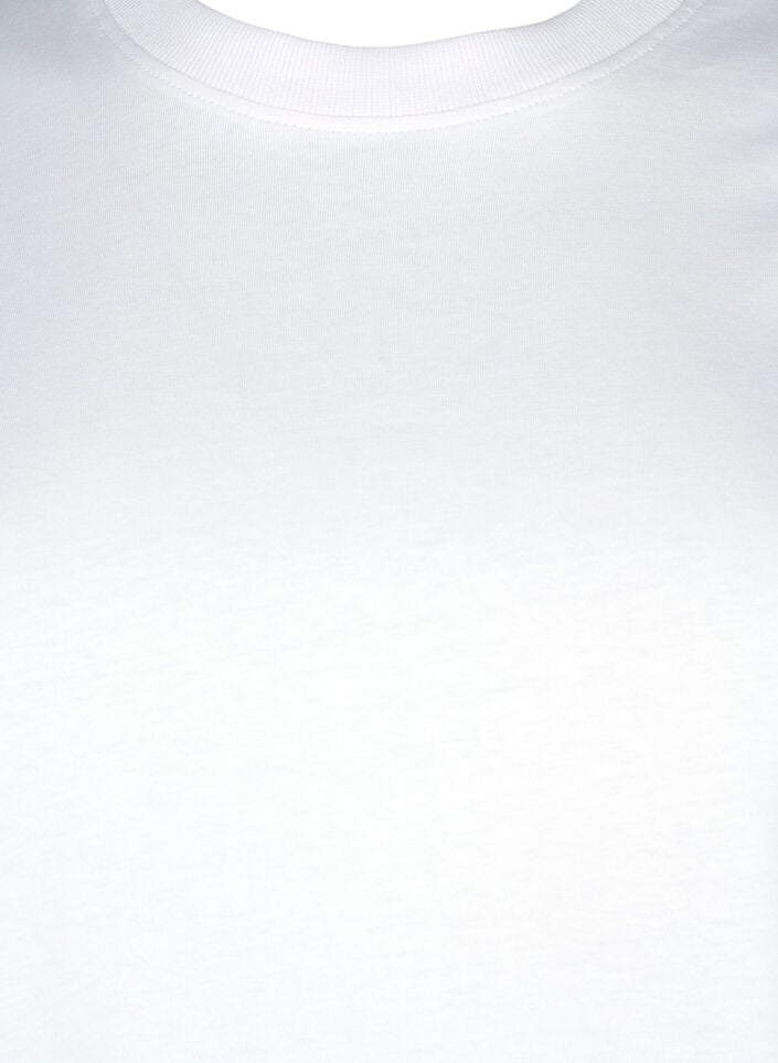 Basis t-shirt i bomuld med rund hals, Hvid, Packshot image number 2