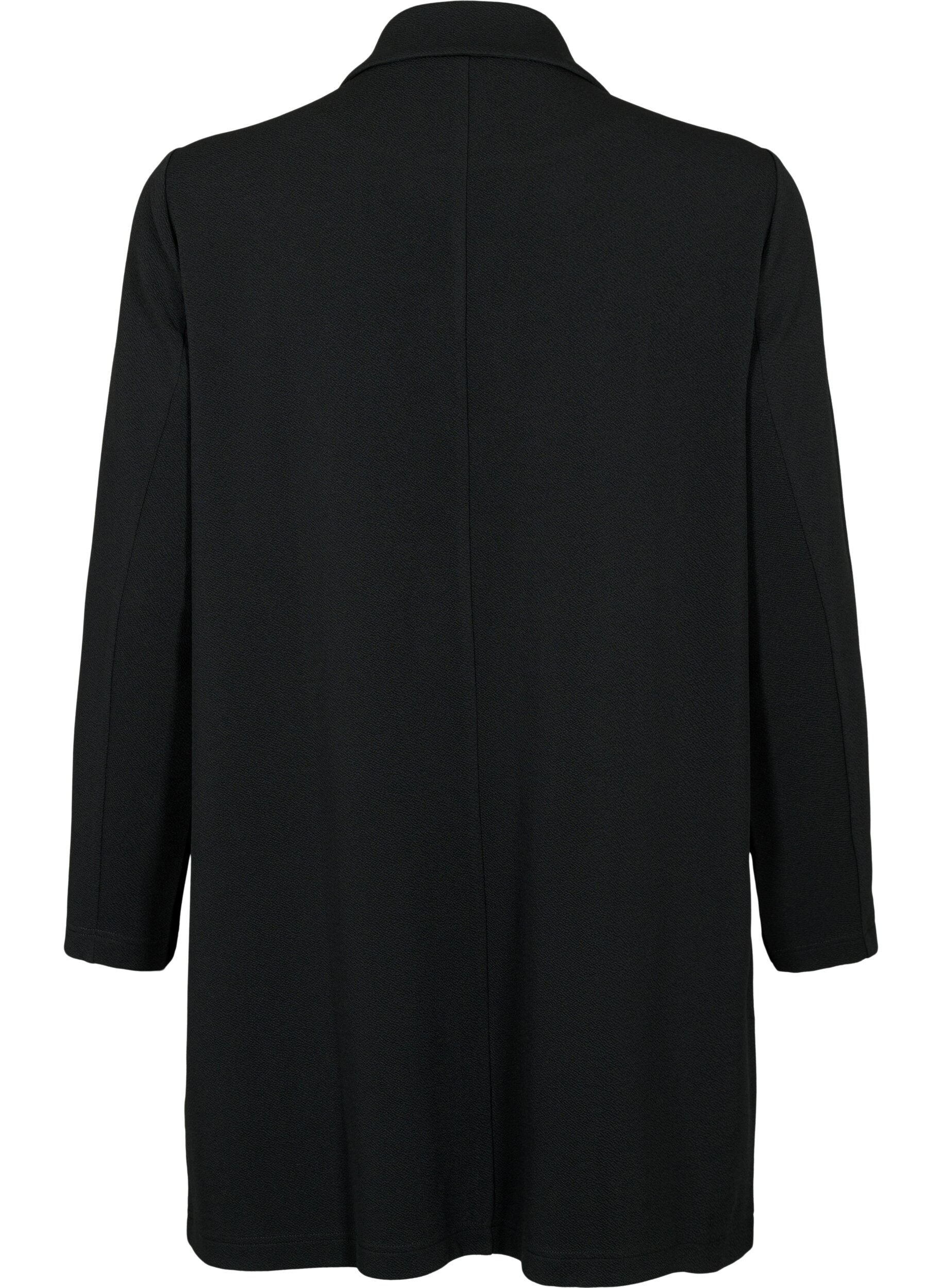 ZizziLang blazer med lommer, Sort, Packshot image number 1